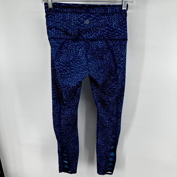 Lululemon Pure Practice Pant 7/8 Full-On Luon Samba Snake Kayak Blue Hero Blue 6 - Picture 5 of 5